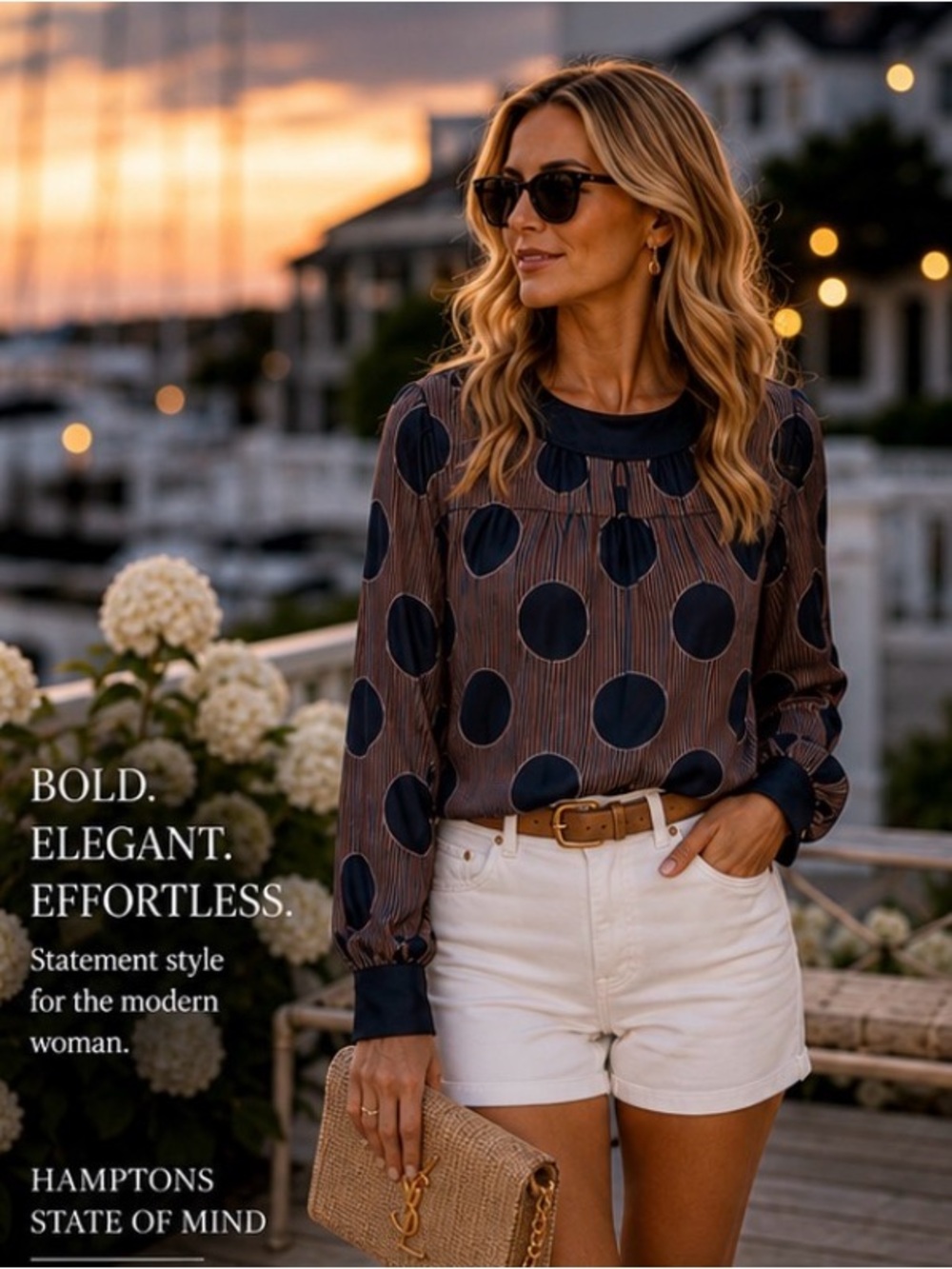 ✨ Pierre Balmain Paris Silk-Feel Polka Dot Blouse | Made in Italy Designer Top ✨